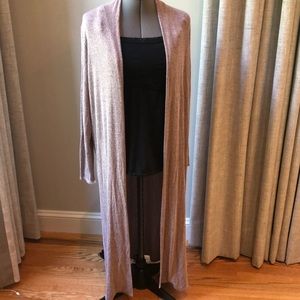 Lisa Rinna Women’s Long Sleeve Pink and Grey Open front Cardigan Size XXS
